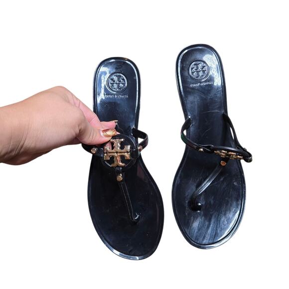 Tory Burch Mini Miller Jelly Sandals Size: 8 in Perfect black - Picture 1 of 3